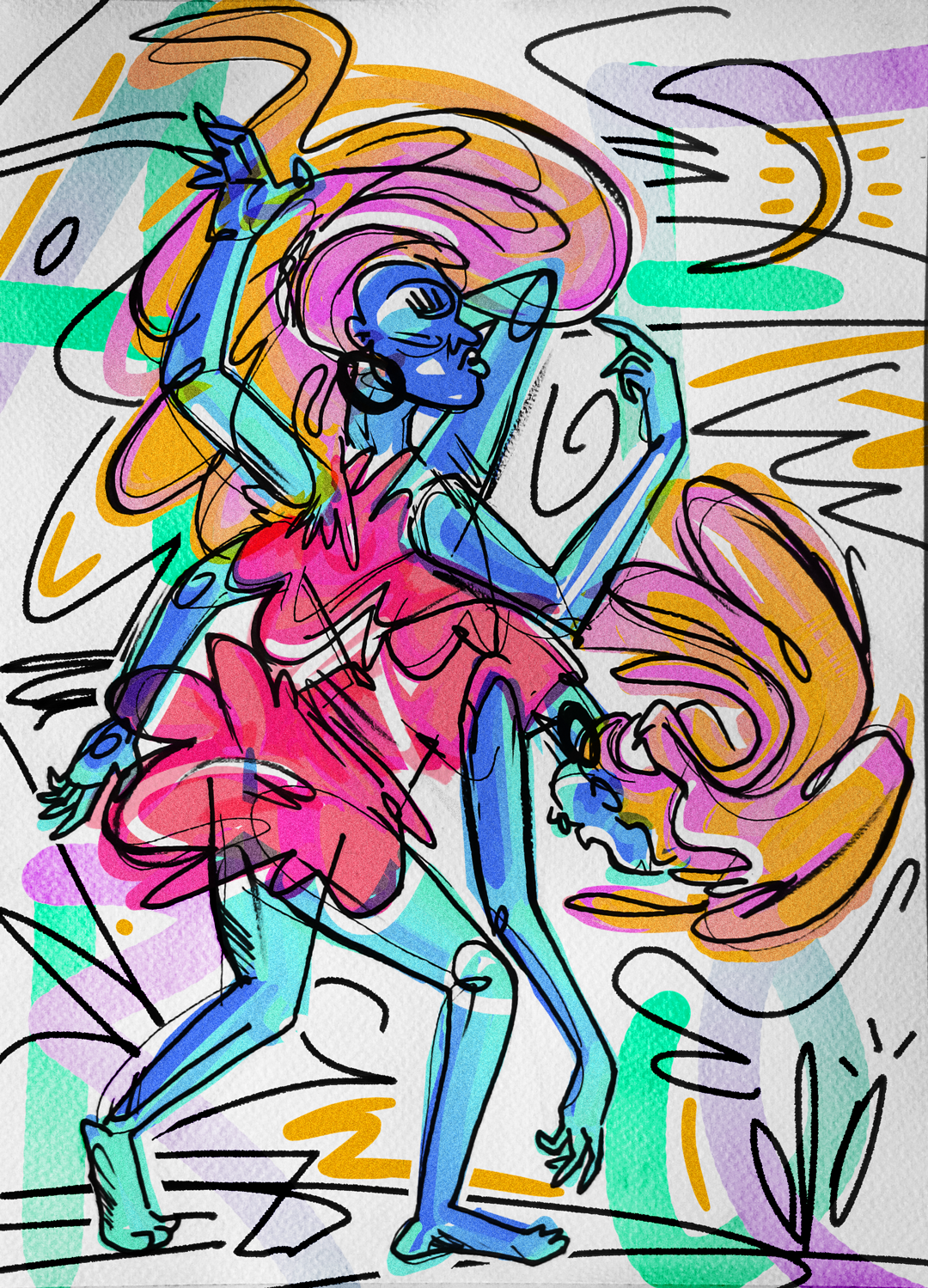 Ilustración técnica mixta