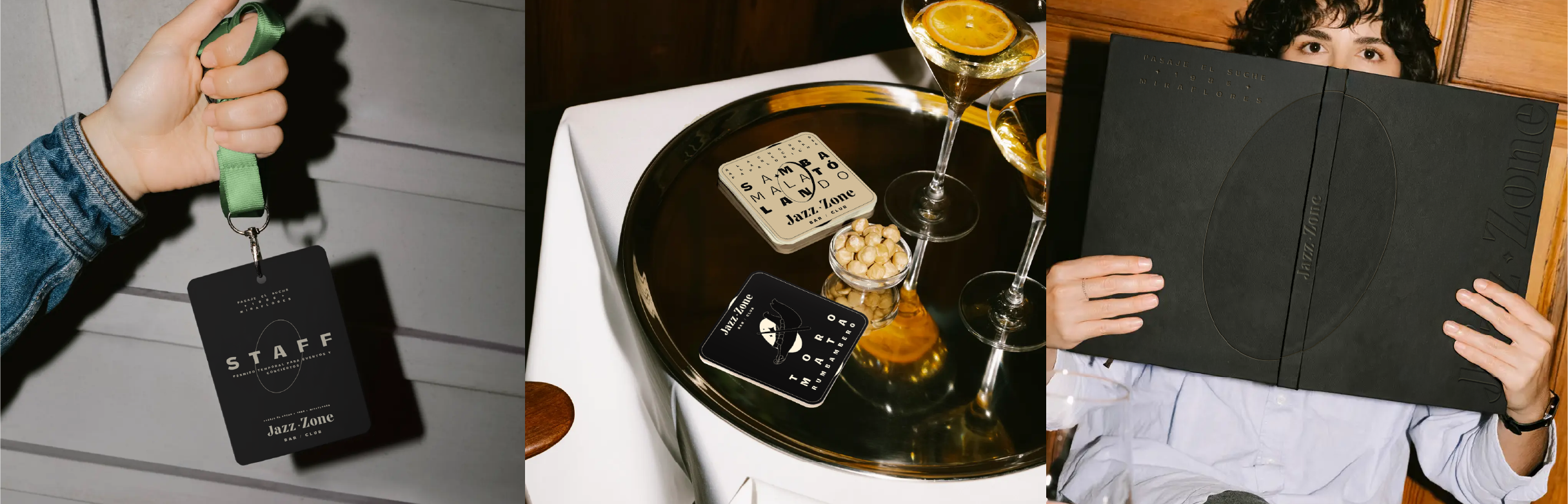 Jazz Zone — señalética y logotipo en muro de hormigón